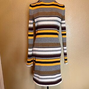 👗 Multicolor Mod Style Knit Dress | Sz L / Q